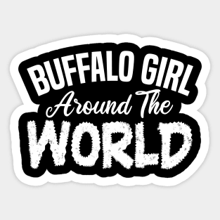 buffalo girl around the world Sticker